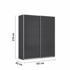 Outlet Schwebetürenschrank Quadra 181 x 210 cm Kleiderschränke