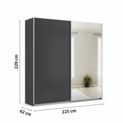 rauch ORANGE Kleiderschränke|Schwebetürenschrank Quadra 225 x 229 cm