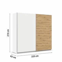 Sale Schwebetürenschrank Quadra 226 x 210 cm Kleiderschränke