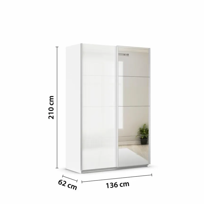 rauch ORANGE Schwebetürenschrank Quadra 136 x 210 cm