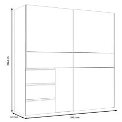 New Schwebetürenschrank Winn2 200 x 200 cm Kleiderschränke