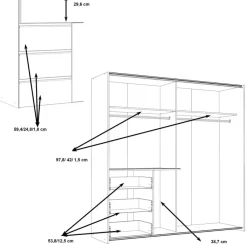 New Schwebetürenschrank Winn2 200 x 200 cm Kleiderschränke