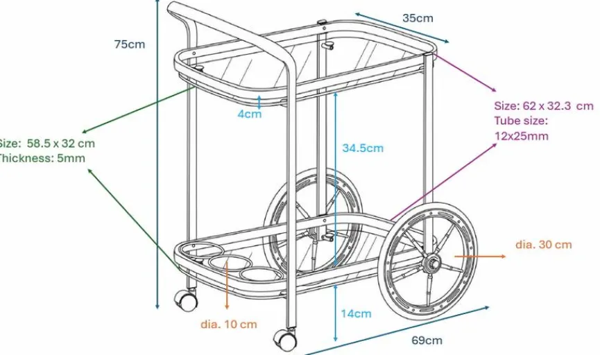 Servierwagen|Servierwagen Luise