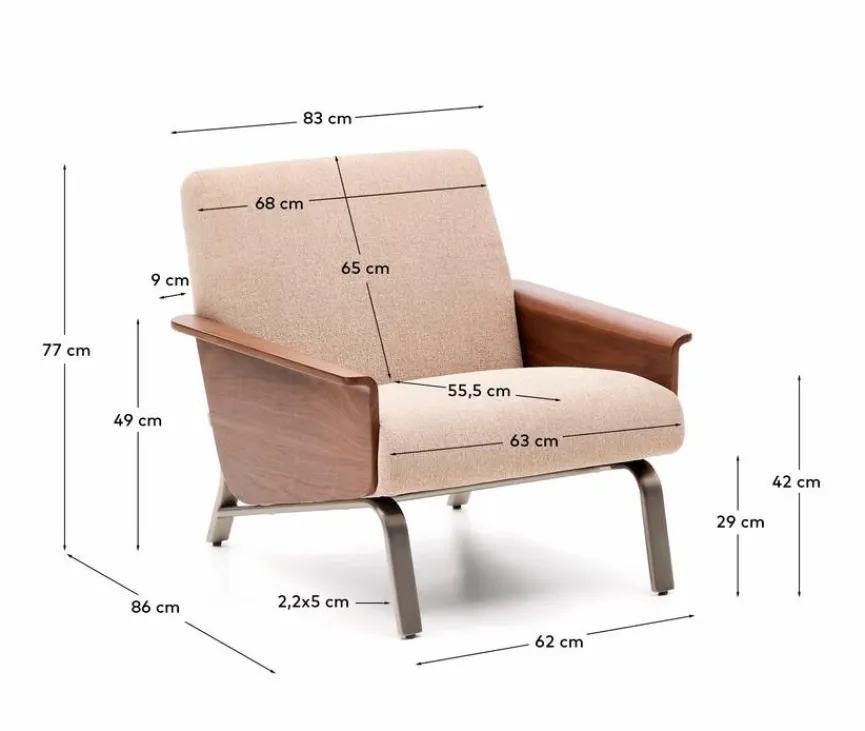 Kave Home Sessel|Sessel Amsen