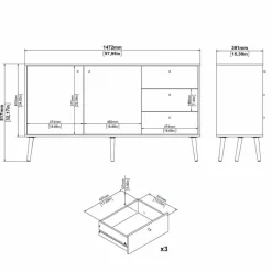Kinder Tvilum Sideboard Bodo