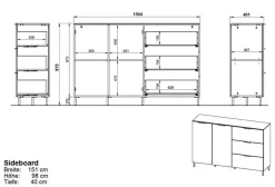Hot Sideboard California Kommoden|Kommoden