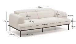 Kave Home Sofa 3-Sitzer Aurum