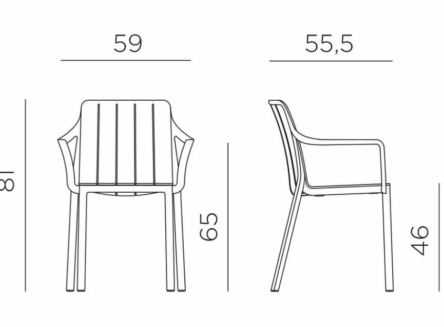Nardi Gartenstühle|Stapelstuhl Tiberina