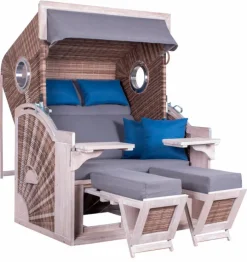 Strandkorb Seaside XL Weiß Kubu
