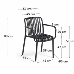 Kave Home Balkonstühle|Gartenstühle|Stuhl Isabelini