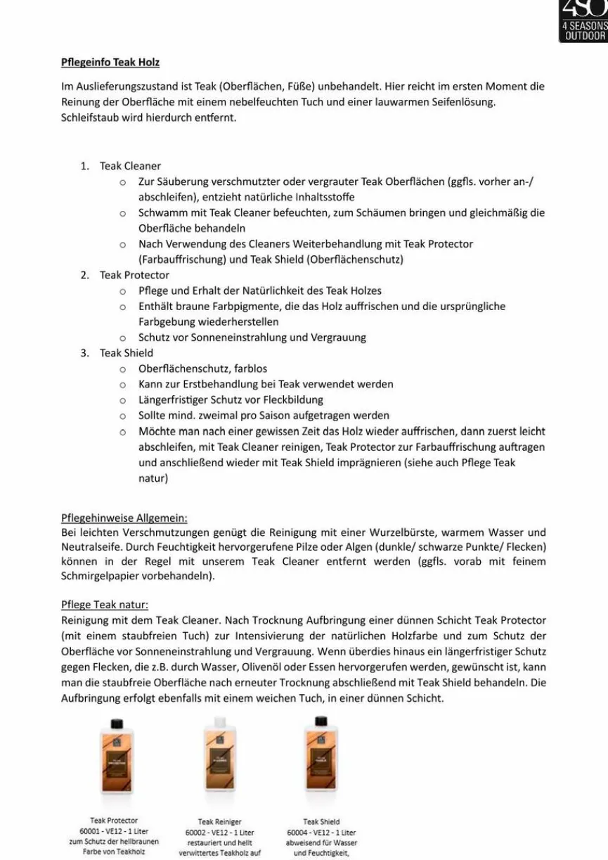 Clearance Teak Protector 1 l Pflegemittel Pflegemittel