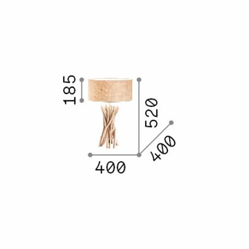 IDEAL LUX Tischleuchte Driftwood