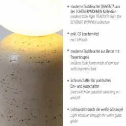 SCHÖNER WOHNEN-Kollektion Tischleuchte Traventa