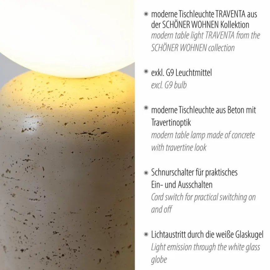SCHÖNER WOHNEN-Kollektion Tischleuchte Traventa