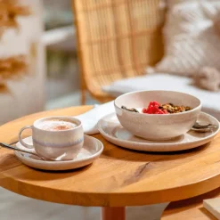 Untertasse Perlemor Sand Ø 16,1 cm Geschirr