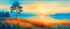 EUROART Bilder Mit Rahmen|Wandbild 50 x 120 cm Atmospheric Landscape X