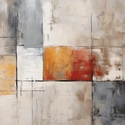 EUROART Wandbild 30 x 30 cm , Grey and White IV