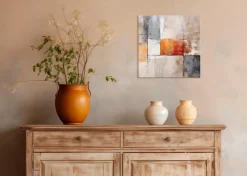 EUROART Wandbild 30 x 30 cm , Grey and White IV