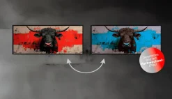 Discount Wandbild 50 x 120 cm Black Bull V Bilder Mit Rahmen