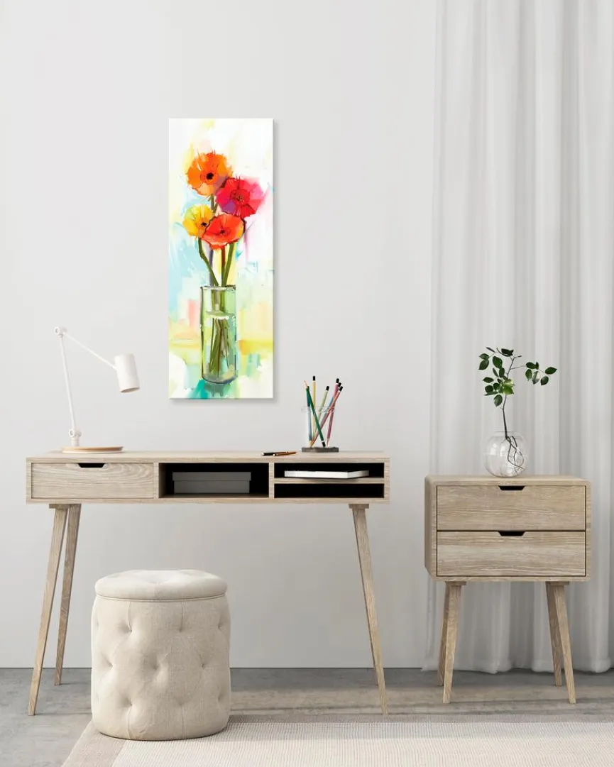 EUROART Bilder Nach Themen|Wandbild 30 x 80 cm Colourful flowers
