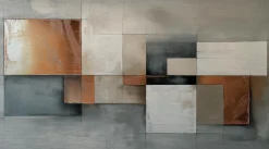 EUROART Wandbild 100 x 180 cm Copper Abstract I