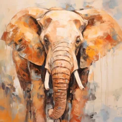 EUROART Bilder Ohne Rahmen|Wandbild 30 x 30 cm Elephant III
