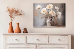 Best Wandbild 30 x 40 cm Flowers On Grey IV Bilder Ohne Rahmen