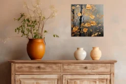 EUROART Wandbild 30 x 30 cm en Leaves III