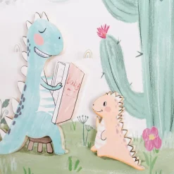 Bilder Mit Rahmen|Bilder Nach Themen|Wandbild 32,6 x 32,6 cm Kaktus mit Dino I