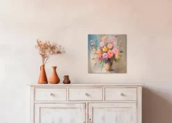 EUROART Wandbild 30 x 30 cm Pastel Roses IV