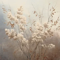 EUROART Wandbild 30 x 30 cm Soft Nature On Silver I