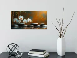 EUROART Bilder Ohne Rahmen|Wandbild 20 x 40 cm Warm Zen VII