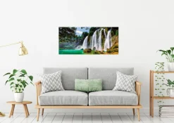 EUROART Wandbild 55 x 115 cm Waterfall VI