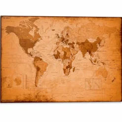 Reinders Bilder Ohne Rahmen|Wandbild 140 x 100 cm Weltkarte