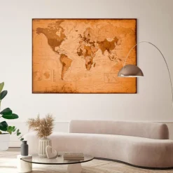 Reinders Bilder Ohne Rahmen|Wandbild 140 x 100 cm Weltkarte