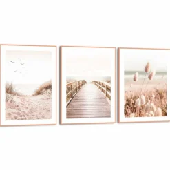 Hot Wandbild Beach Coast 3tlg. Bilder Mit Rahmen