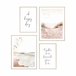 Sale Wandbild Botanic Beach 4tlg. Bilder Mit Rahmen