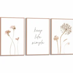 Sale Wandbild Botanic Beach 3tlg. Bilder Mit Rahmen