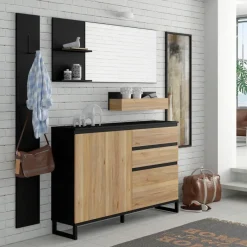 FORTE Garderobenständer & -Haken|Wandregal Finnja