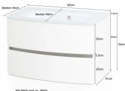 Held-Möbel Waschbeckenunterschränke|Waschtisch-Set Malmö