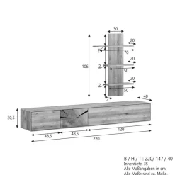 G+K Wohnwände & Tv-Lowboards|Wohnwand Austin