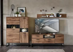 Outlet Wohnwand Manhattan 3tlg. Wohnwände & Tv-Lowboards
